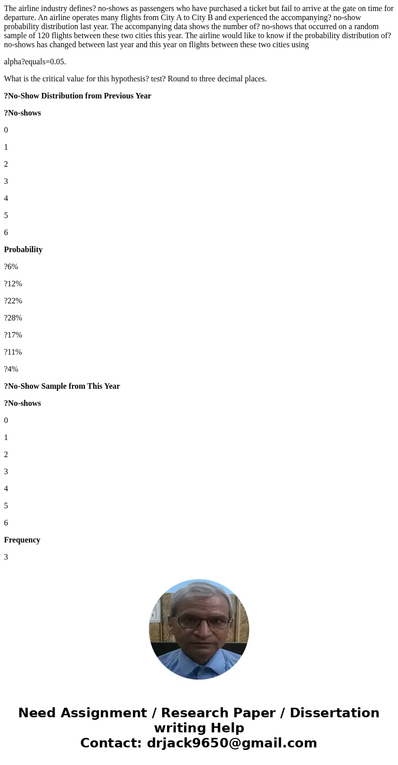 The airline industry defines? no-shows as passengers who have purchased a ticket but fail to arrive at the gate on time for departure. An airline operates many  The airline industry defines? no-shows as passengers who have purchased a ticket but fail to arrive at the gate on time for departure. An airline operates many