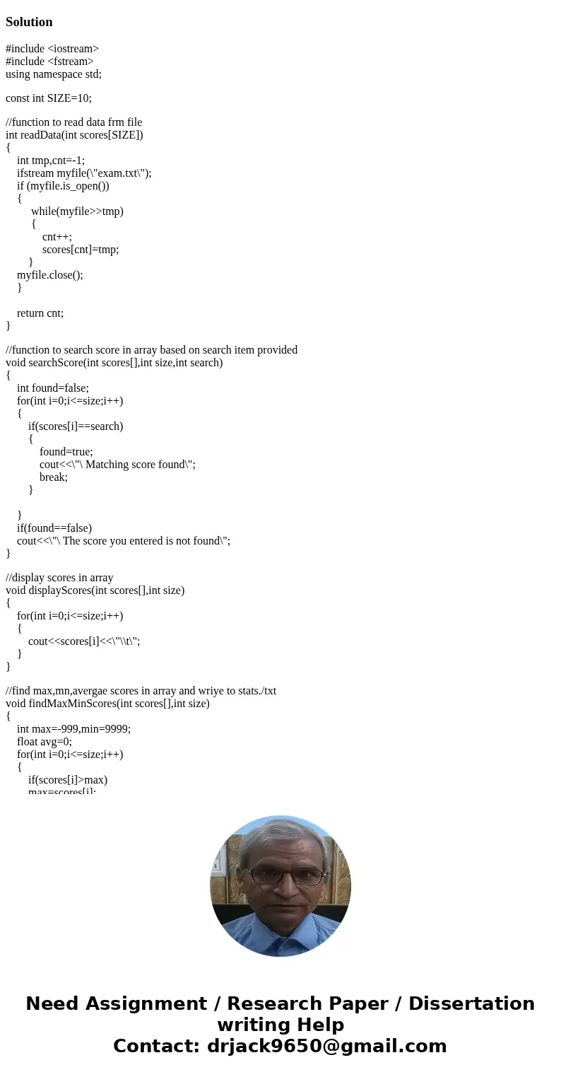 The purpose of this assignment is to get experience with an array, do while loop and read and write file operations. Your goal is to create a program that reads The purpose of this assignment is to get experience with an array, do while loop and read and write file operations. Your goal is to create a program that reads