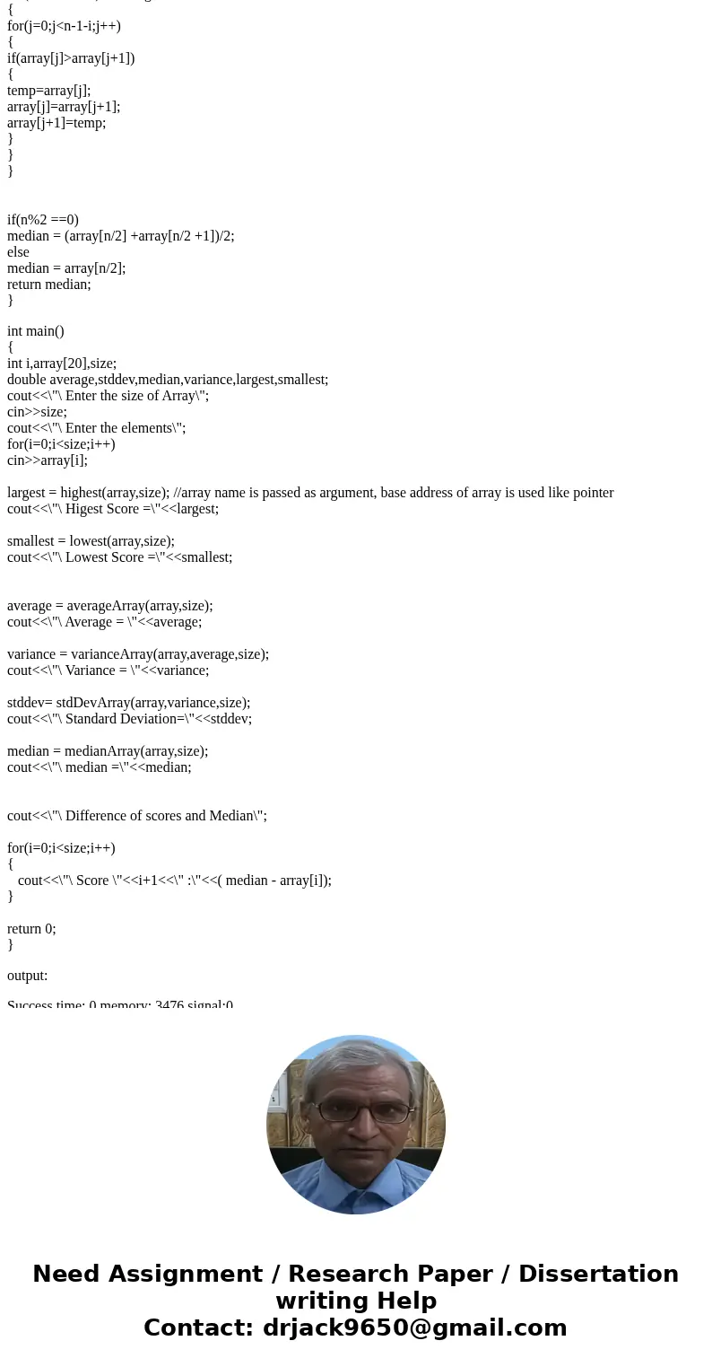 This assignment is designed to aid students in the understanding of pointers. Problem Statement An instructor has given a test and wants to collect statistics a This assignment is designed to aid students in the understanding of pointers. Problem Statement An instructor has given a test and wants to collect statistics a