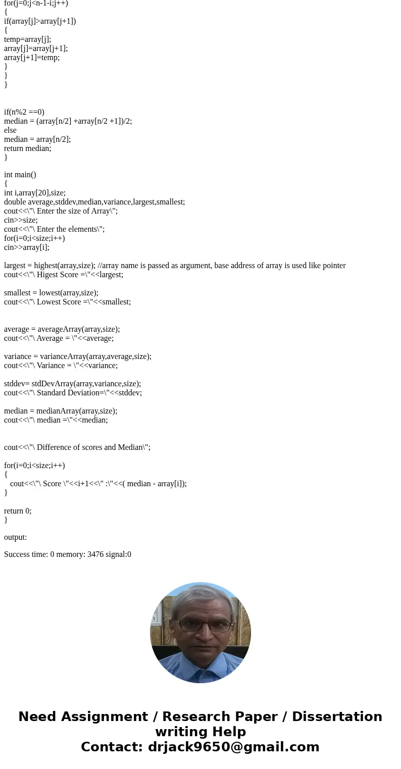 This assignment is designed to aid students in the understanding of pointers. Problem Statement An instructor has given a test and wants to collect statistics a This assignment is designed to aid students in the understanding of pointers. Problem Statement An instructor has given a test and wants to collect statistics a