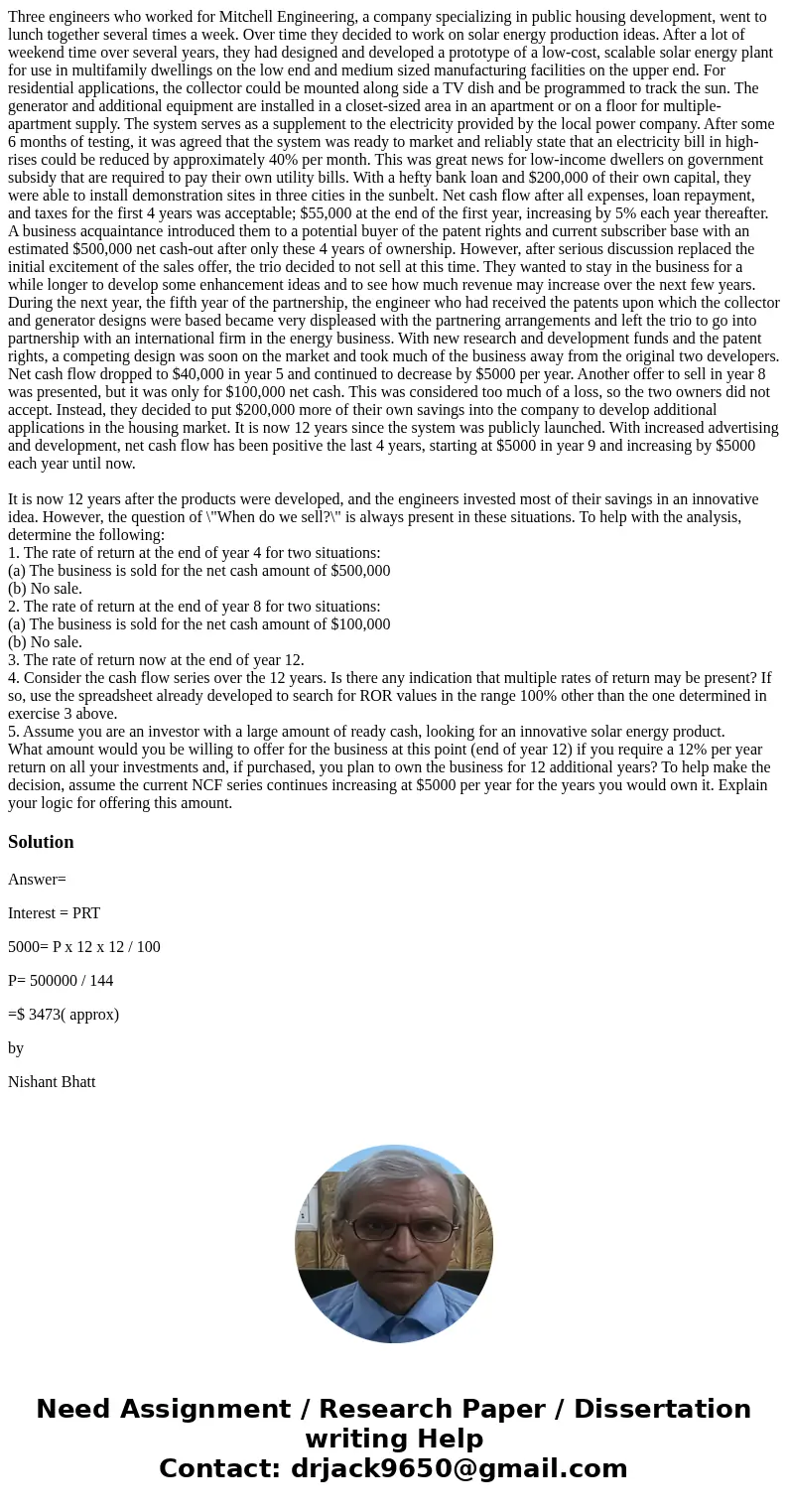 Three engineers who worked for Mitchell Engineering, a company specializing in public housing development, went to lunch together several times a week. Over tim Three engineers who worked for Mitchell Engineering, a company specializing in public housing development, went to lunch together several times a week. Over tim