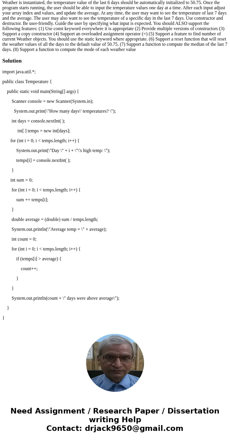 using c++ language,Design an abstract data type called “Weather” that keeps track of the temperature of the last 7 days and the average. Assume that the days ar using c++ language,Design an abstract data type called “Weather” that keeps track of the temperature of the last 7 days and the average. Assume that the days ar