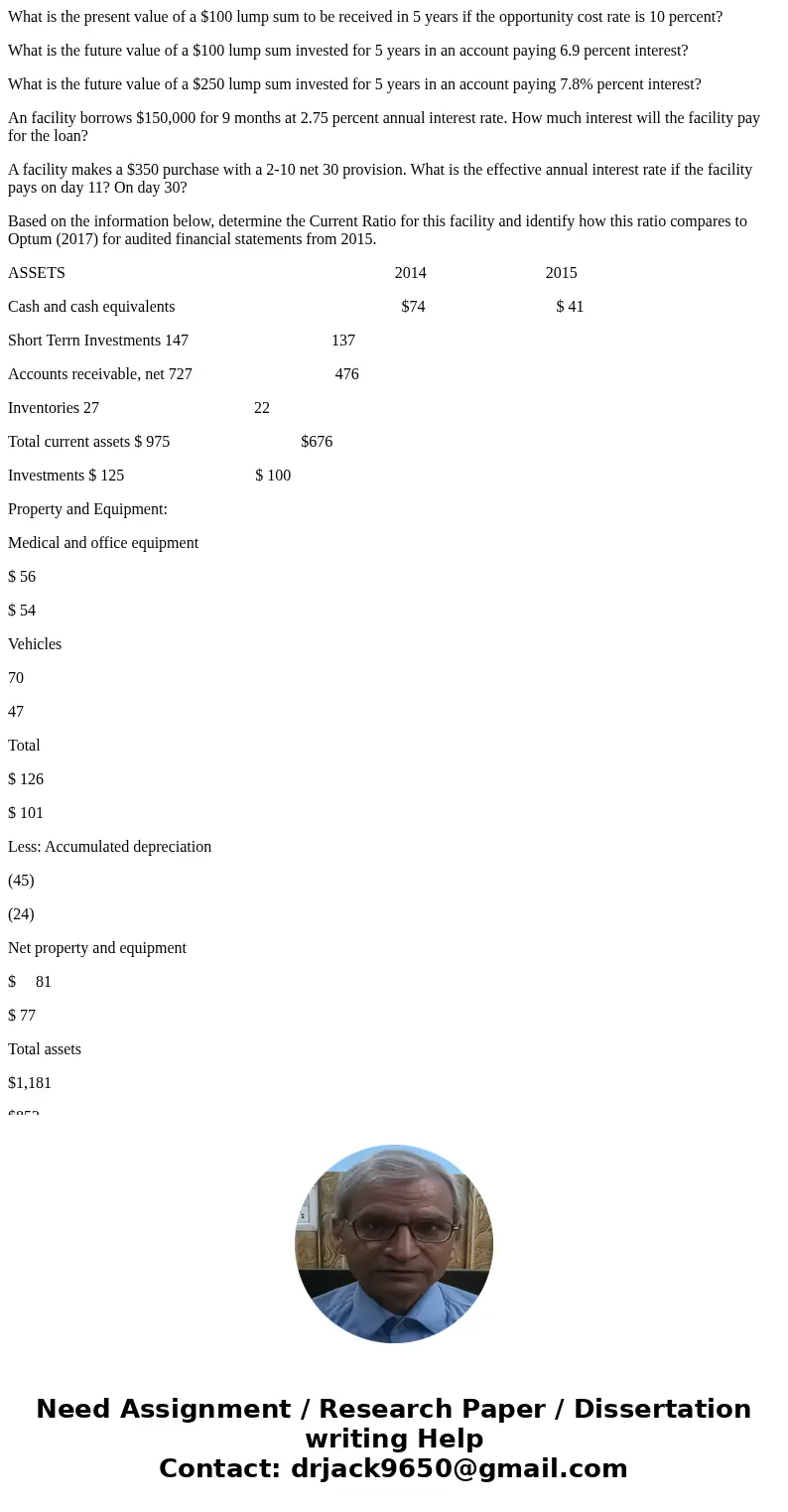 What is the present value of a $100 lump sum to be received in 5 years if the opportunity cost rate is 10 percent? What is the future value of a $100 lump sum i What is the present value of a $100 lump sum to be received in 5 years if the opportunity cost rate is 10 percent? What is the future value of a $100 lump sum i