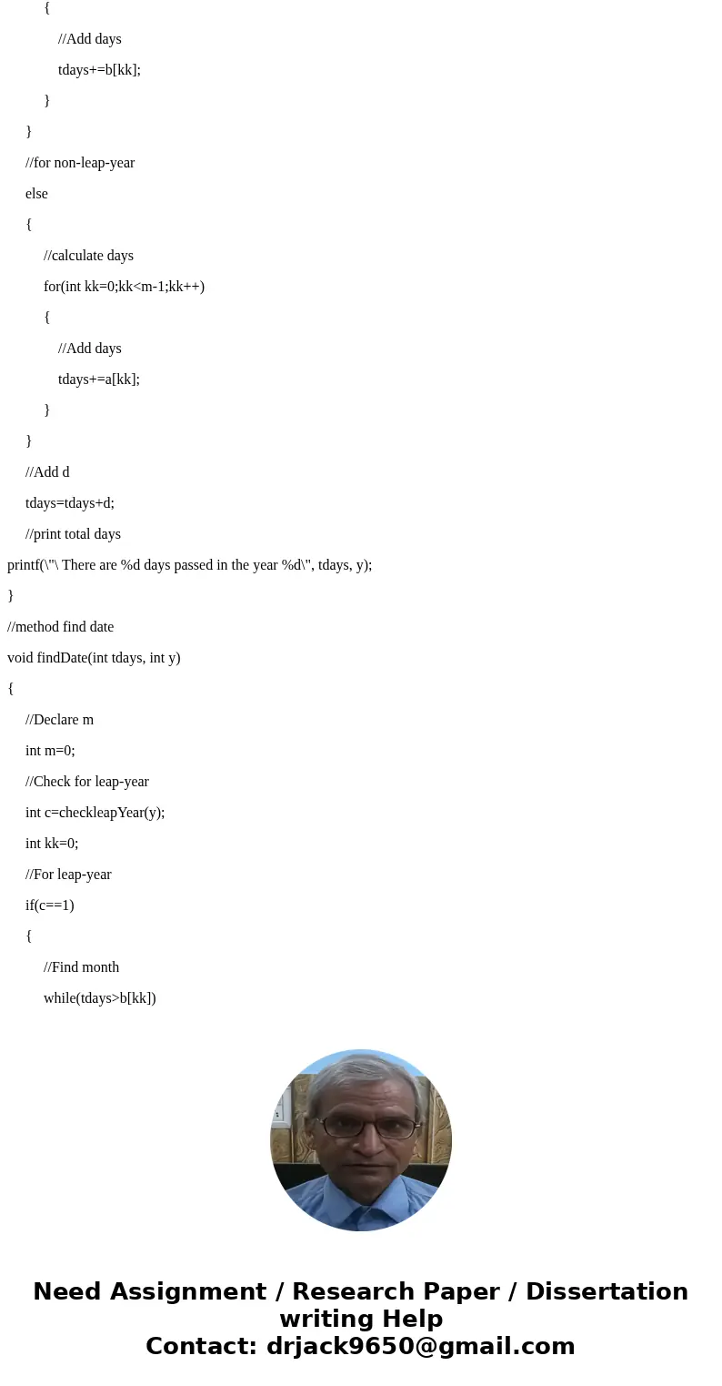  Write a program to solve the date and days passed in a year. There are two parts in this program; the first part will accept date to find passed days in the ye