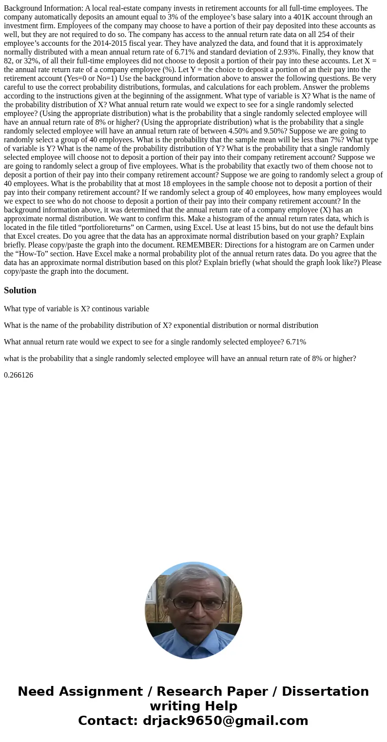 Background Information: A local real-estate company invests in retirement accounts for all full-time employees. The company automatically deposits an amount equ Background Information: A local real-estate company invests in retirement accounts for all full-time employees. The company automatically deposits an amount equ