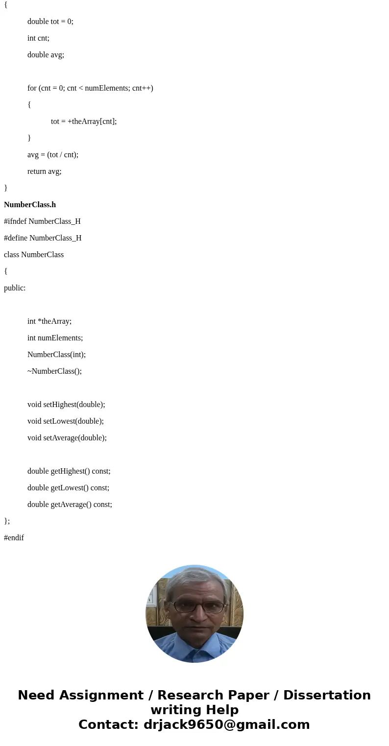 c++ with comments please would be great.. 10. Number Array Class Design a class that has an array of floating-point numbers. The constructor should accept an in c++ with comments please would be great.. 10. Number Array Class Design a class that has an array of floating-point numbers. The constructor should accept an in