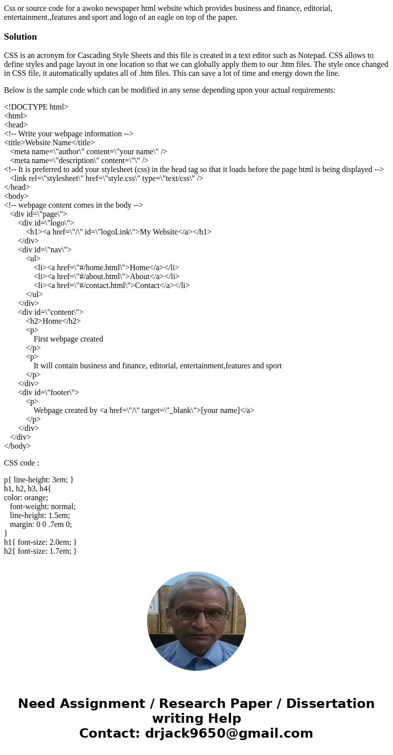 Css or source code for a awoko newspaper html website which provides business and finance, editorial, entertainment.,features and sport and logo of an eagle on  Css or source code for a awoko newspaper html website which provides business and finance, editorial, entertainment.,features and sport and logo of an eagle on