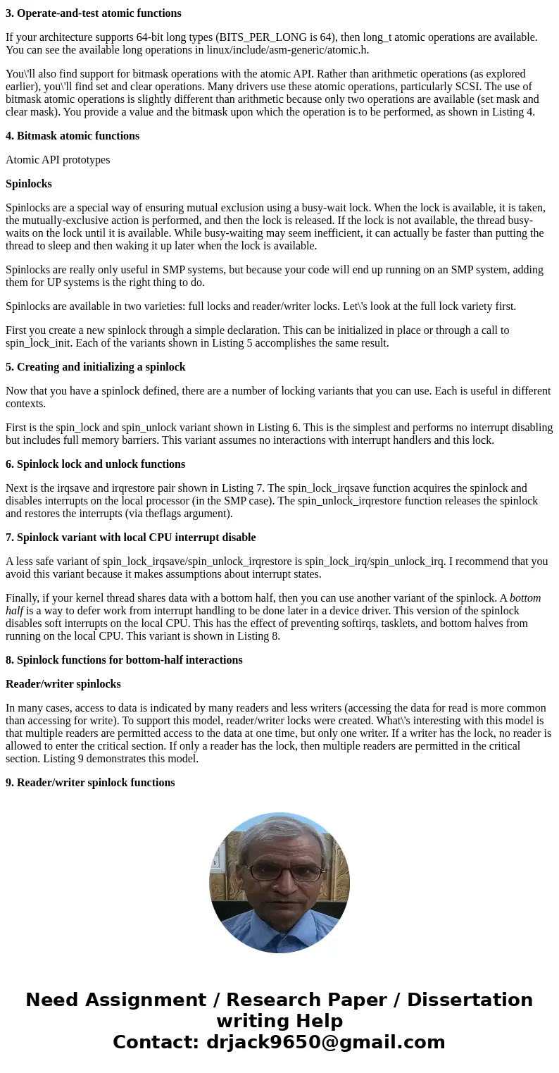 Describe synchronization techniques used by programmers who develop applications for LUBUNTU (LINUX)SolutionConcurrency and locking: Synchronization methods are Describe synchronization techniques used by programmers who develop applications for LUBUNTU (LINUX)SolutionConcurrency and locking: Synchronization methods are