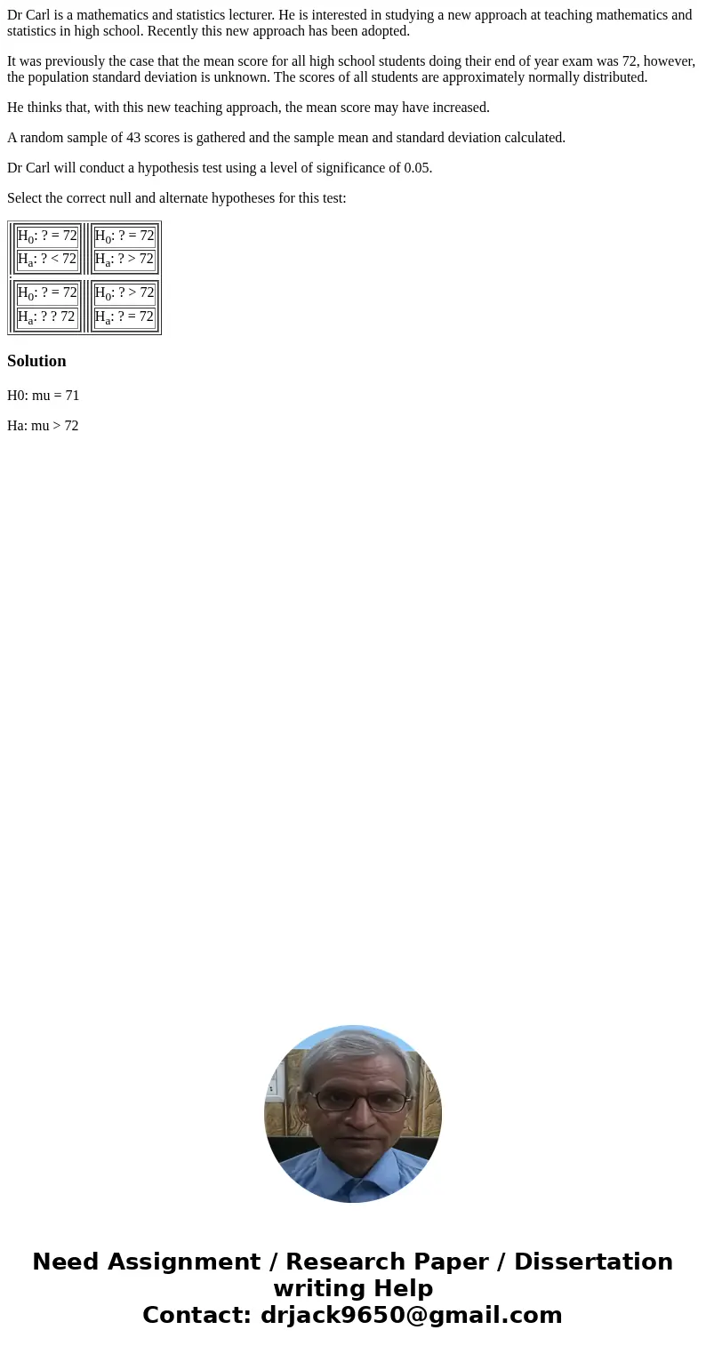 Dr Carl is a mathematics and statistics lecturer. He is interested in studying a new approach at teaching mathematics and statistics in high school. Recently th