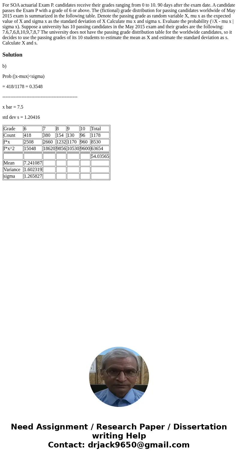  For SOA actuarial Exam P. candidates receive their grades ranging from 0 to 10. 90 days after the exam date. A candidate passes the Exam P with a grade of 6 or