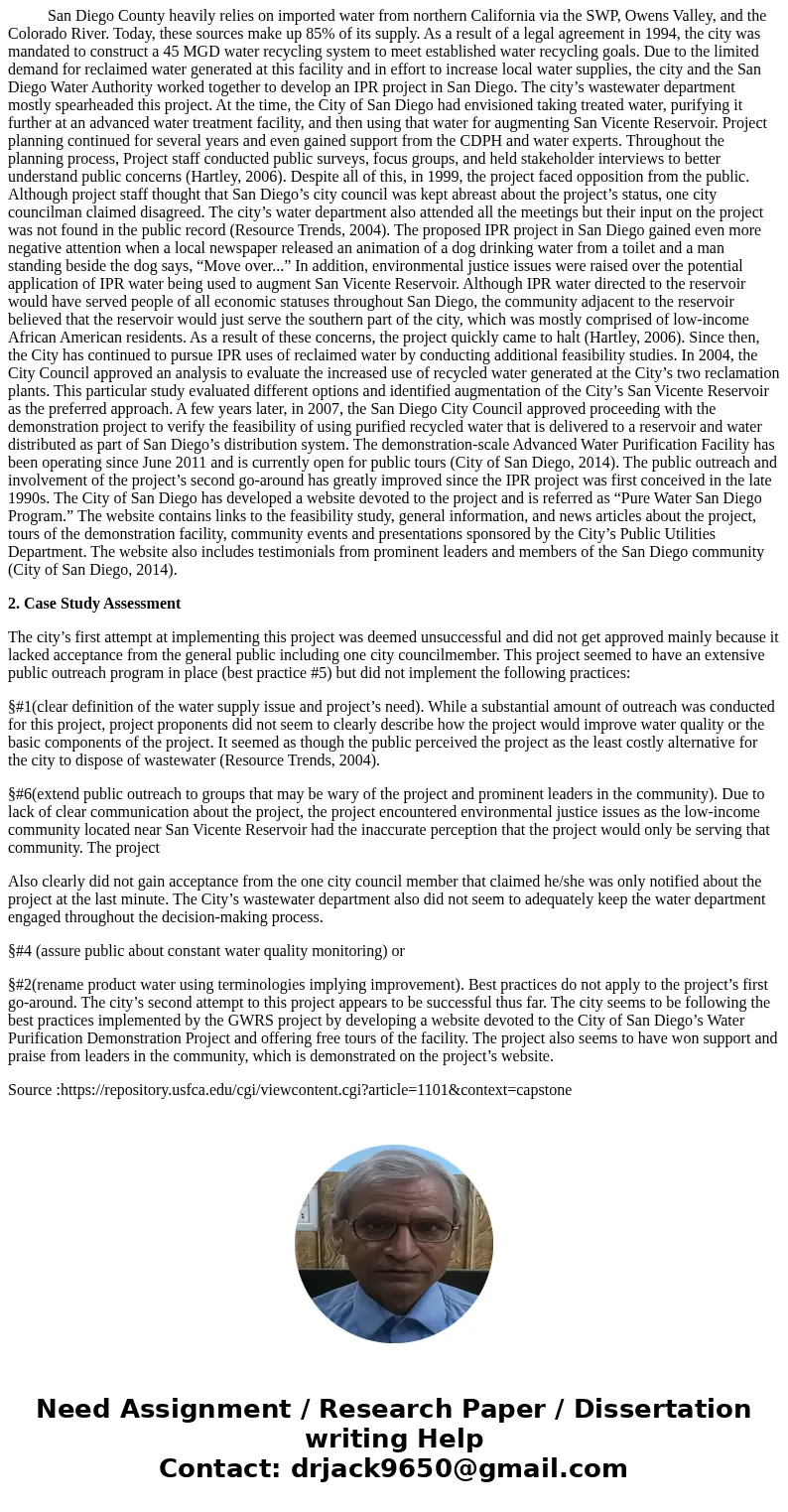 hello, I need help on this hw for water and wastewater class, ASAP. please include Refrence of websites. 4. Through a google search, present one case study on I hello, I need help on this hw for water and wastewater class, ASAP. please include Refrence of websites. 4. Through a google search, present one case study on I