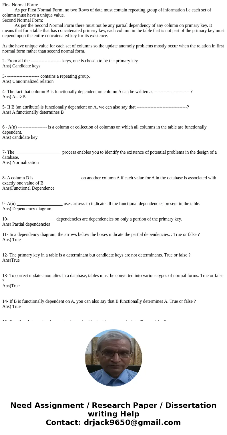 hello plzzz answer the correct answer 1- What are the four categories of update anomalies and why could these problems occur when a relation is in first normal  hello plzzz answer the correct answer 1- What are the four categories of update anomalies and why could these problems occur when a relation is in first normal