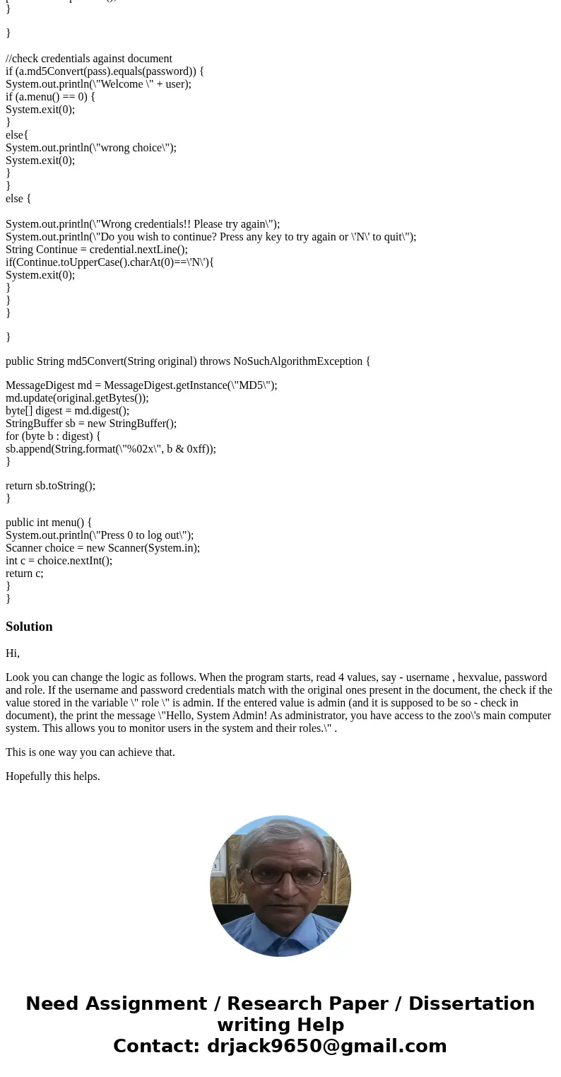 Here is the code I have so far for an authentication system. Could someone please help edit the code to allow a particular user named \ Here is the code I have so far for an authentication system. Could someone please help edit the code to allow a particular user named \