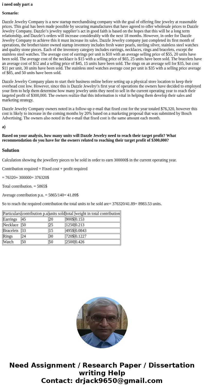 i need only part a Scenario: Dazzle Jewelry Company is a new startup merchandising company with the goal of offering fine jewelry at reasonable prices. This goa i need only part a Scenario: Dazzle Jewelry Company is a new startup merchandising company with the goal of offering fine jewelry at reasonable prices. This goa