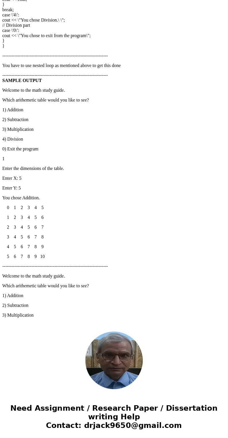 Im supposed to create a program that creates a calculations table with addition, subtraction, multiplication, or division. It should ask the user what table the Im supposed to create a program that creates a calculations table with addition, subtraction, multiplication, or division. It should ask the user what table the