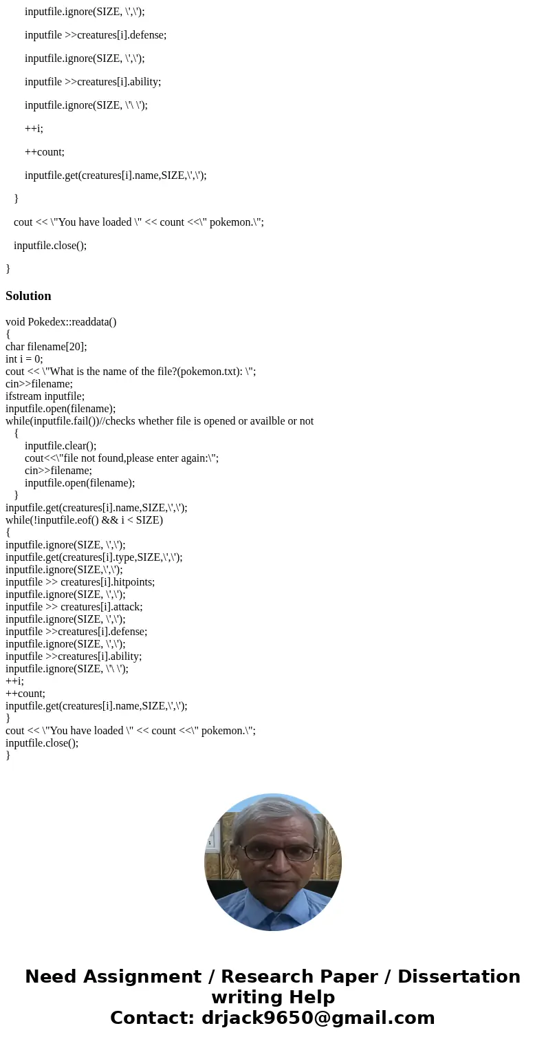 In C++, while editing the following code. How can you check to see if the file is open or not. If not ask for the file name again untill they enter a valid txt 
