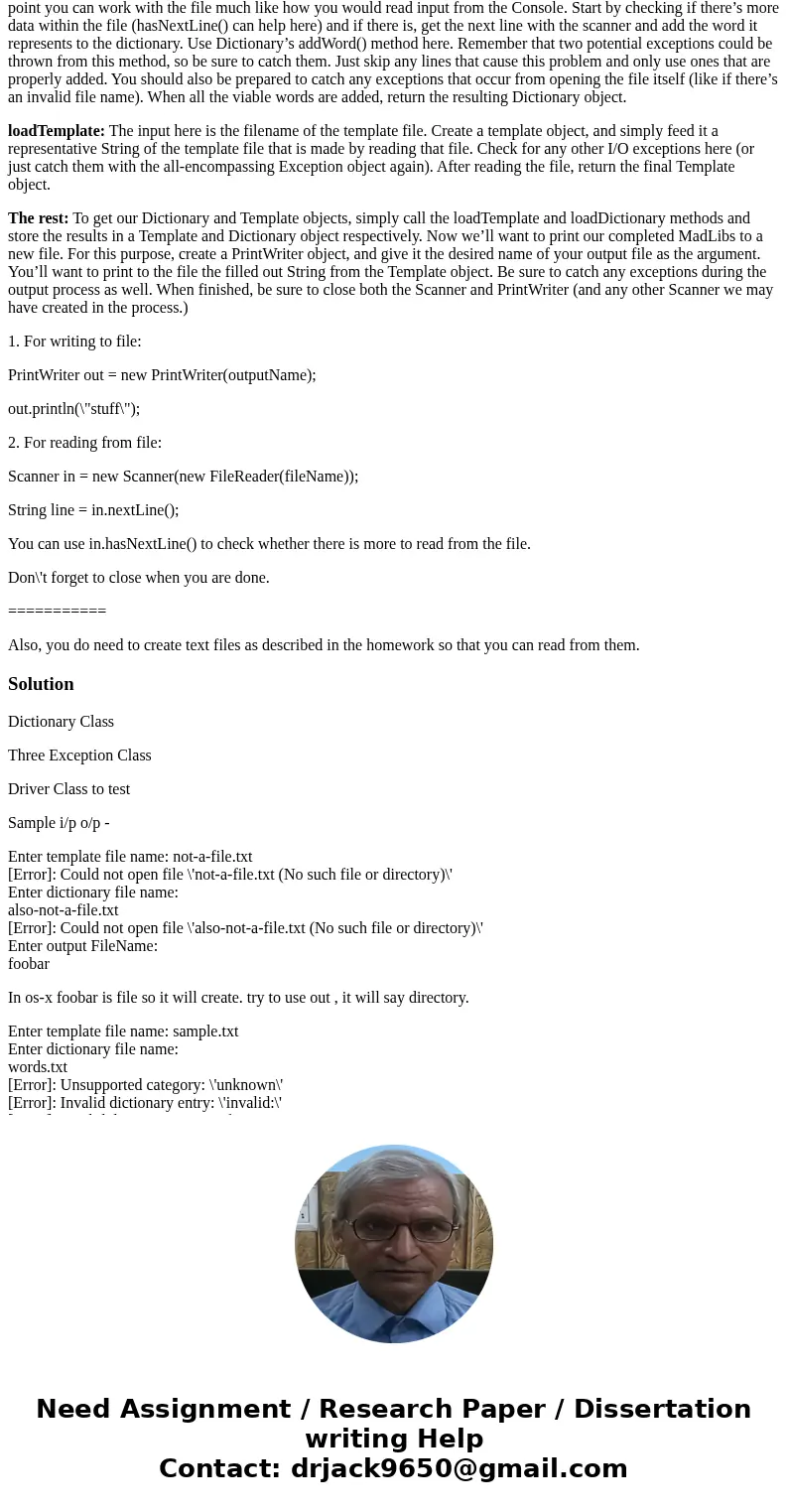 Instruction You’ll probably want to import FileReader, PrintWriter, ArrayList, List, and Scanner. For this assignment, keep all your classes in one file. Leave  Instruction You’ll probably want to import FileReader, PrintWriter, ArrayList, List, and Scanner. For this assignment, keep all your classes in one file. Leave