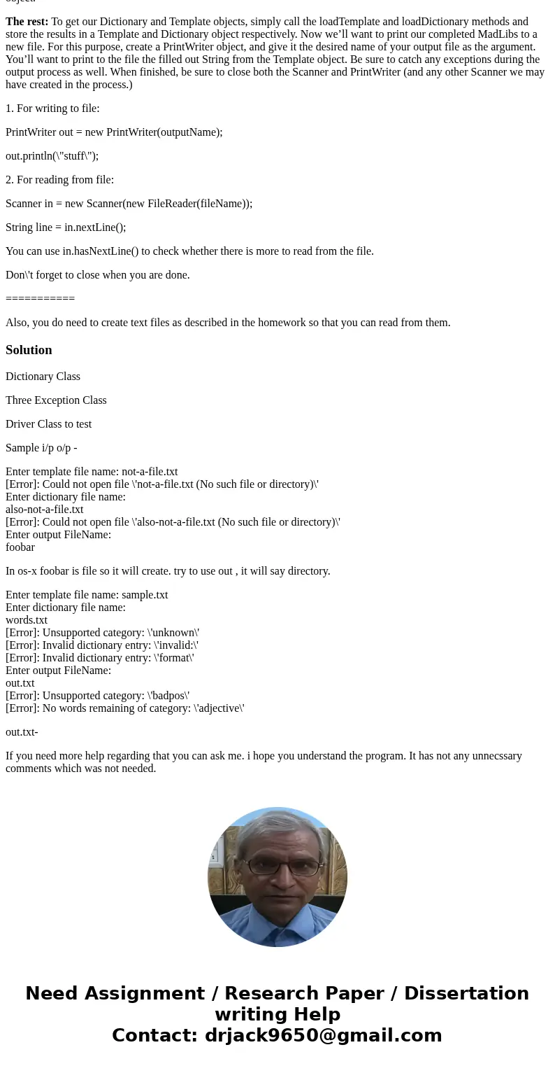 Instruction You’ll probably want to import FileReader, PrintWriter, ArrayList, List, and Scanner. For this assignment, keep all your classes in one file. Leave  Instruction You’ll probably want to import FileReader, PrintWriter, ArrayList, List, and Scanner. For this assignment, keep all your classes in one file. Leave