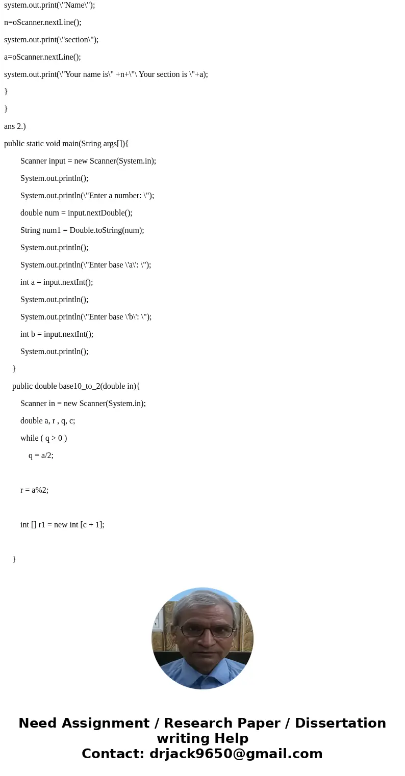 Objectives: (1) demonstrate the ability to write, compile, and run a simple Java program (2) demonstrate the ability to use iteration to convert a number from b Objectives: (1) demonstrate the ability to write, compile, and run a simple Java program (2) demonstrate the ability to use iteration to convert a number from b