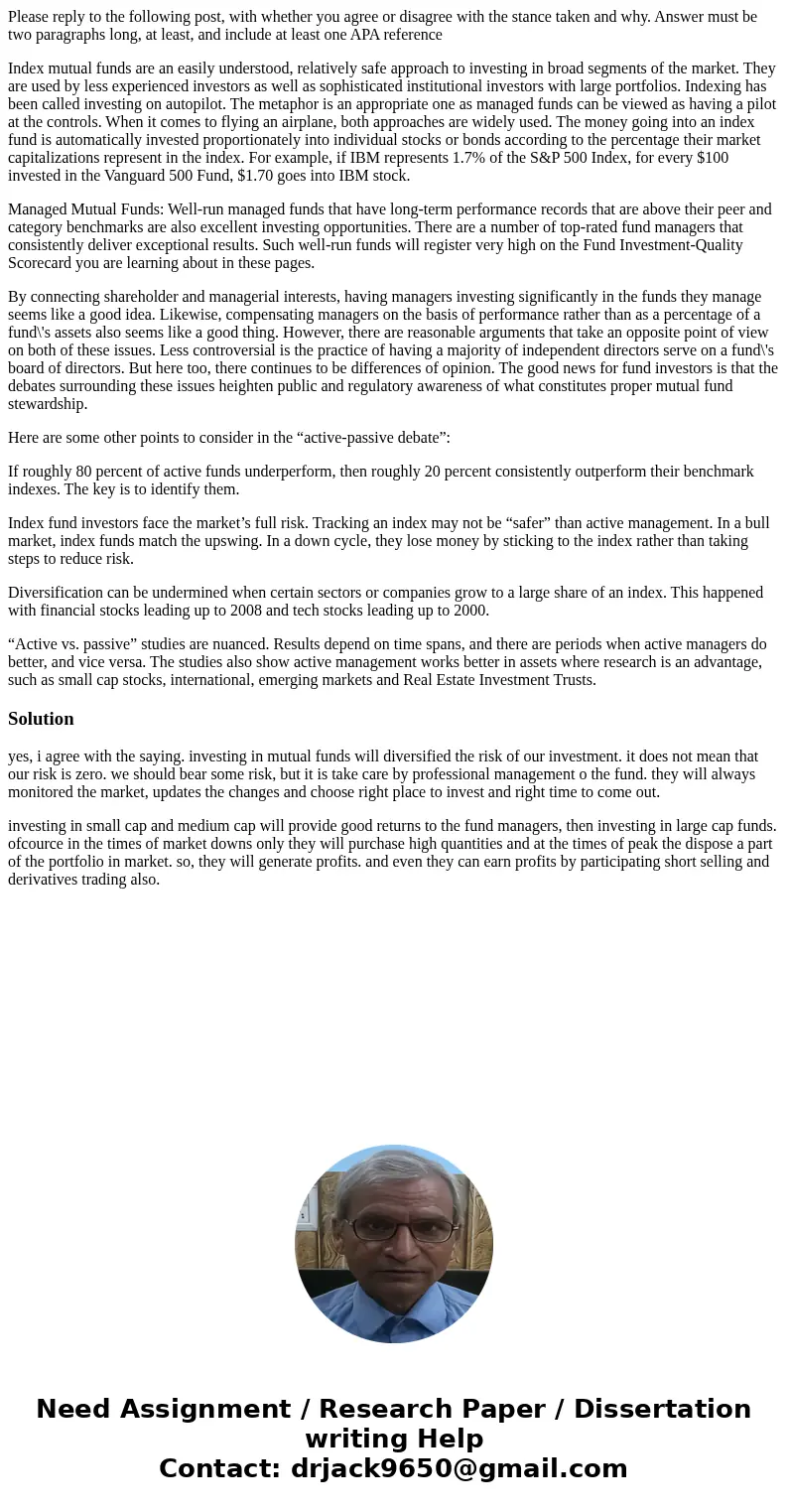 Please reply to the following post, with whether you agree or disagree with the stance taken and why. Answer must be two paragraphs long, at least, and include  Please reply to the following post, with whether you agree or disagree with the stance taken and why. Answer must be two paragraphs long, at least, and include