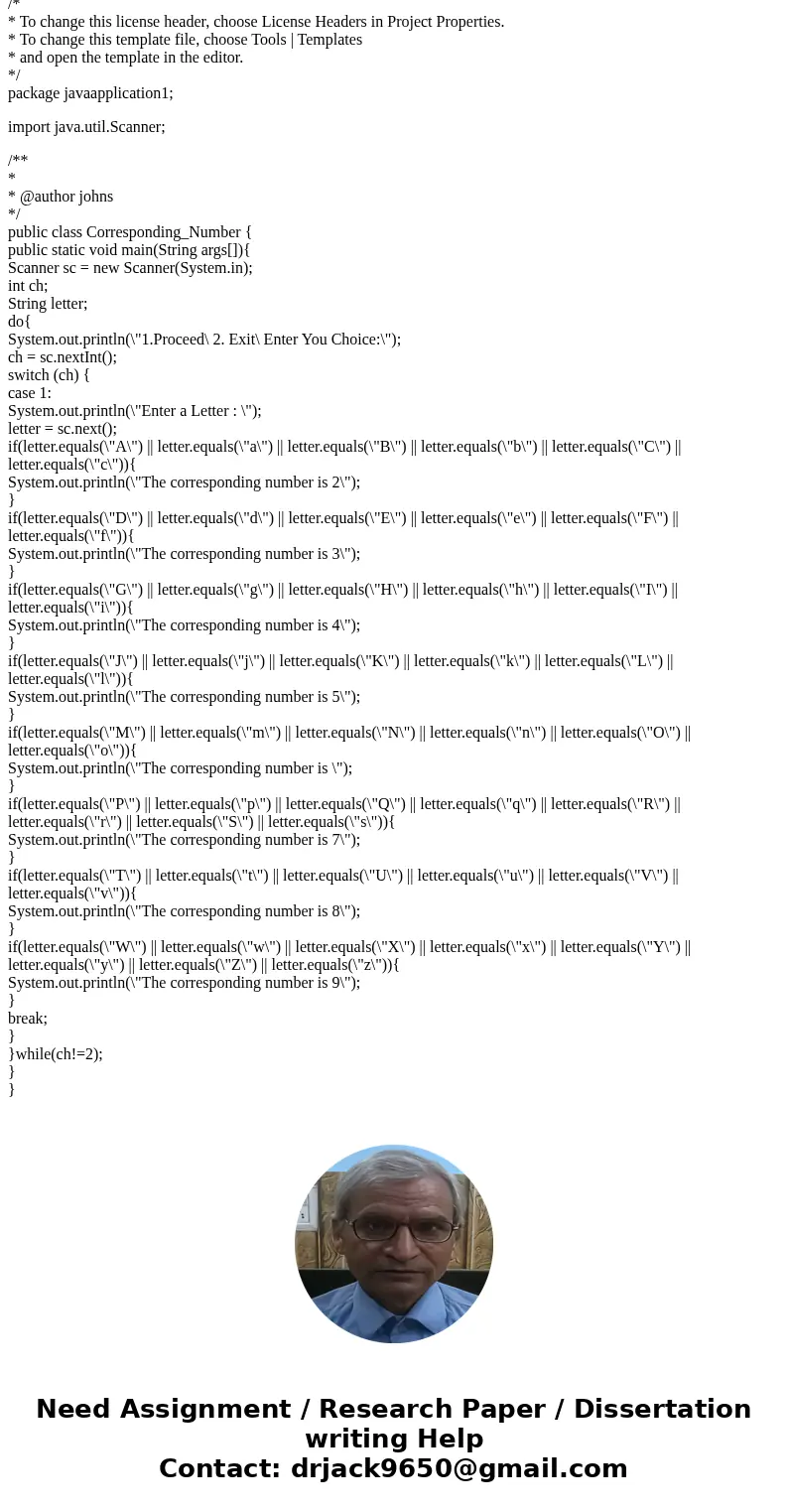 Please use Netbeans The international standard letter/number mapping found on the telephone is shown below: Write a program that prompts the user to enter a le  Please use Netbeans The international standard letter/number mapping found on the telephone is shown below: Write a program that prompts the user to enter a le