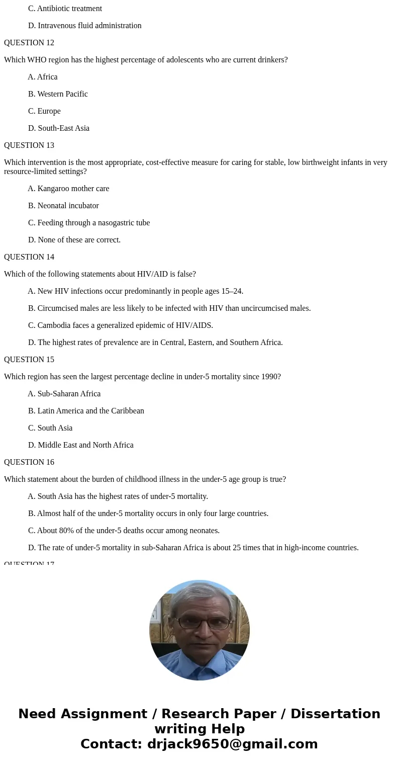 QUESTION 1 All of the following are emerging infectious diseases, except: A.HIV/AIDS B. SARS C. Nipah virus D. Hepatitis B QUESTION 2 As a country becomes healt QUESTION 1 All of the following are emerging infectious diseases, except: A.HIV/AIDS B. SARS C. Nipah virus D. Hepatitis B QUESTION 2 As a country becomes healt