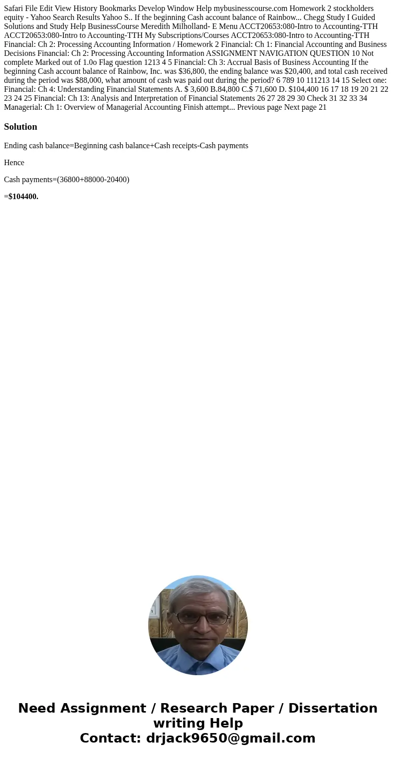 Safari File Edit View History Bookmarks Develop Window Help mybusinesscourse.com Homework 2 stockholders equity - Yahoo Search Results Yahoo S.. If the beginni  Safari File Edit View History Bookmarks Develop Window Help mybusinesscourse.com Homework 2 stockholders equity - Yahoo Search Results Yahoo S.. If the beginni