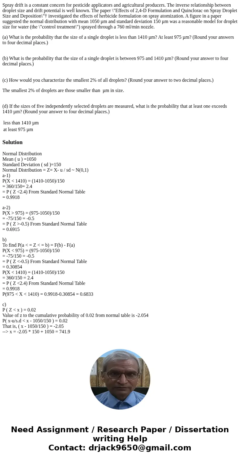 Spray drift is a constant concern for pesticide applicators and agricultural producers. The inverse relationship between droplet size and drift potential is wel Spray drift is a constant concern for pesticide applicators and agricultural producers. The inverse relationship between droplet size and drift potential is wel