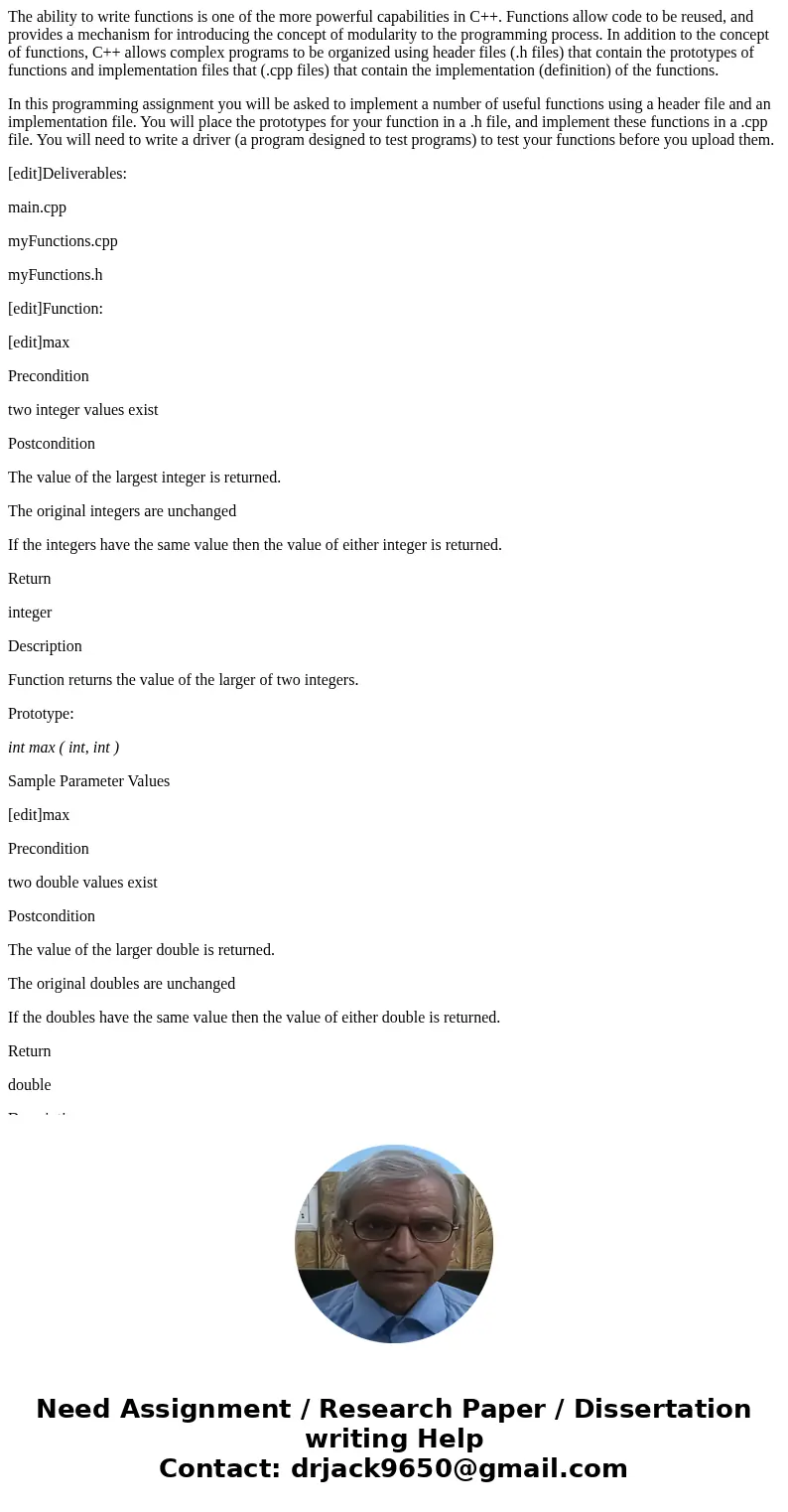 The ability to write functions is one of the more powerful capabilities in C++. Functions allow code to be reused, and provides a mechanism for introducing the  The ability to write functions is one of the more powerful capabilities in C++. Functions allow code to be reused, and provides a mechanism for introducing the