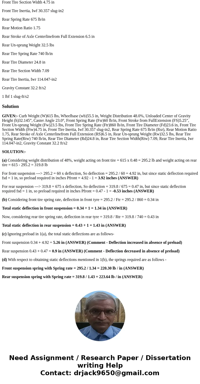 The Isle of Man TT is a truly unique motorcycle competition. You plan on attending the event with a CBR1000RR, data listed in the following table. Initial prepa The Isle of Man TT is a truly unique motorcycle competition. You plan on attending the event with a CBR1000RR, data listed in the following table. Initial prepa
