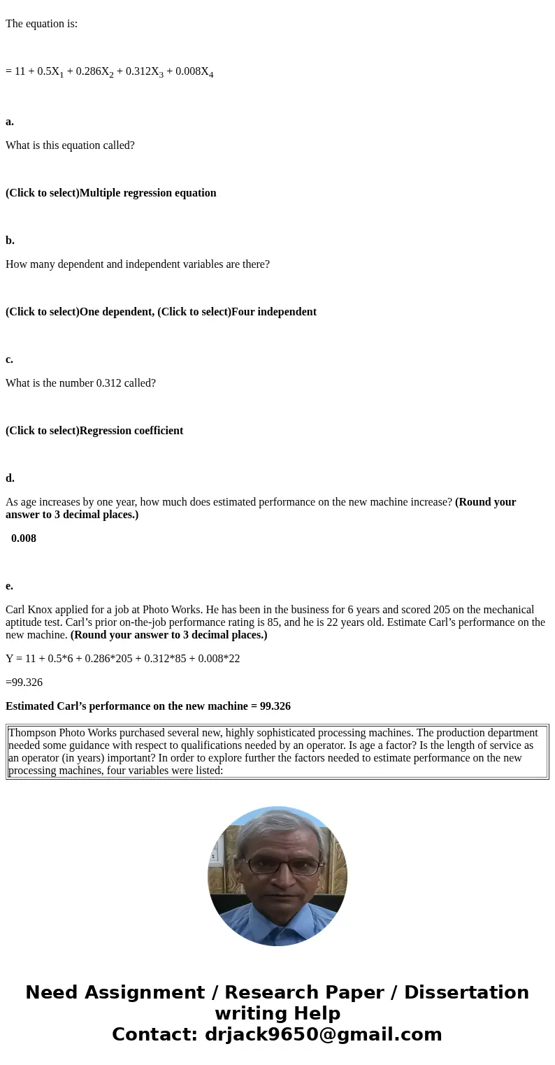 Thompson Photo Works purchased several new, highly sophisticated processing machines. The production department needed some guidance with respect to qualificati Thompson Photo Works purchased several new, highly sophisticated processing machines. The production department needed some guidance with respect to qualificati