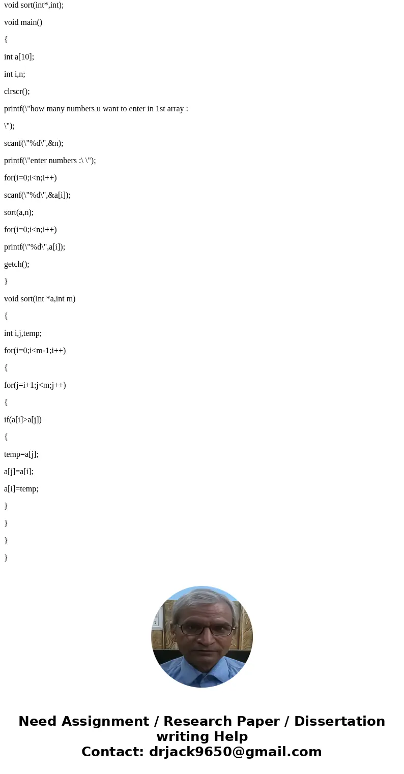 Write C program that will fork a new process. The process has to sort in ascending order an array compounded of 6 element delivered by the user, while the child Write C program that will fork a new process. The process has to sort in ascending order an array compounded of 6 element delivered by the user, while the child