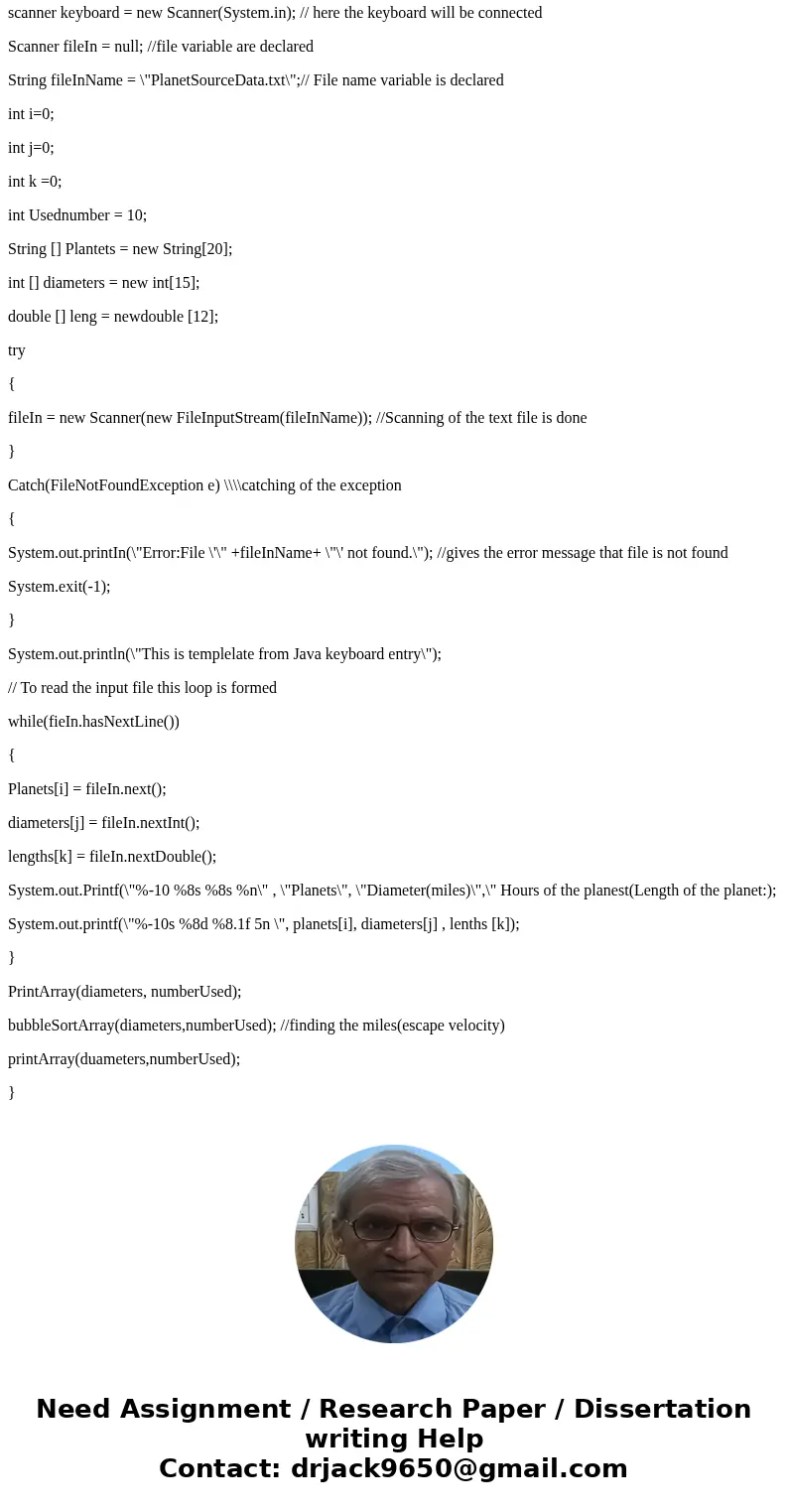 You have been hired by Planet Poachers to write a Java console application that reads, converts, sorts, and writes planet data. Create text file PlanetDataEngli