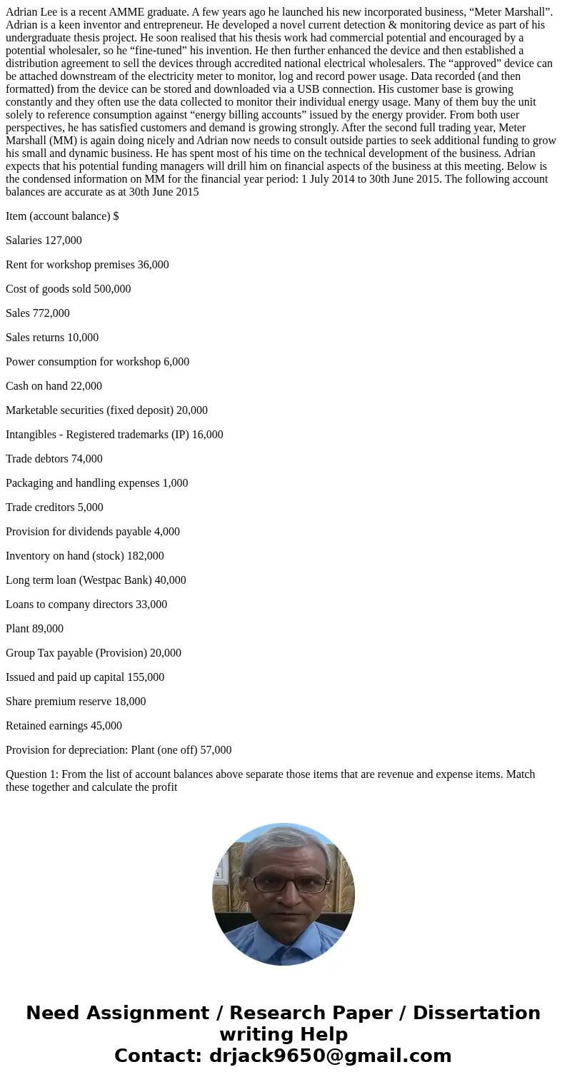 Adrian Lee is a recent AMME graduate. A few years ago he launched his new incorporated business, “Meter Marshall”. Adrian is a keen inventor and entrepreneur. H Adrian Lee is a recent AMME graduate. A few years ago he launched his new incorporated business, “Meter Marshall”. Adrian is a keen inventor and entrepreneur. H