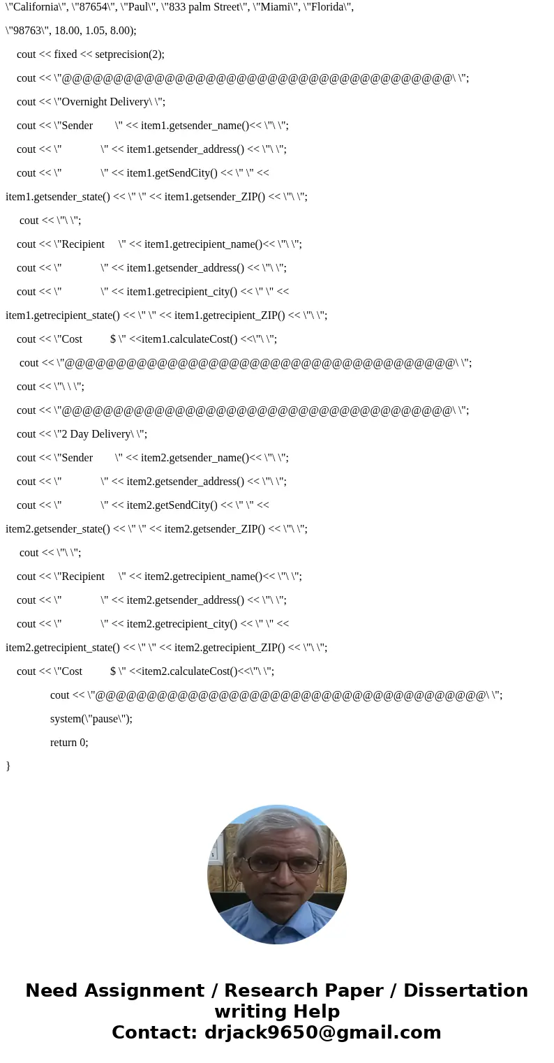 C++ Inheritance Hierarchy! Package-delivery services, such as FedEx\