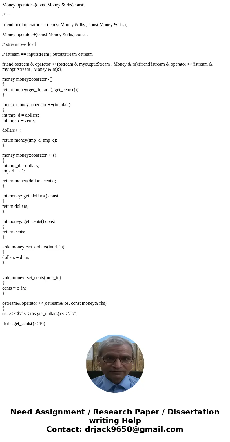 Fill in the multiplication, and division , modulus, <=, >=, -, * With division being a friend function Below is your main function #include <iostream&g