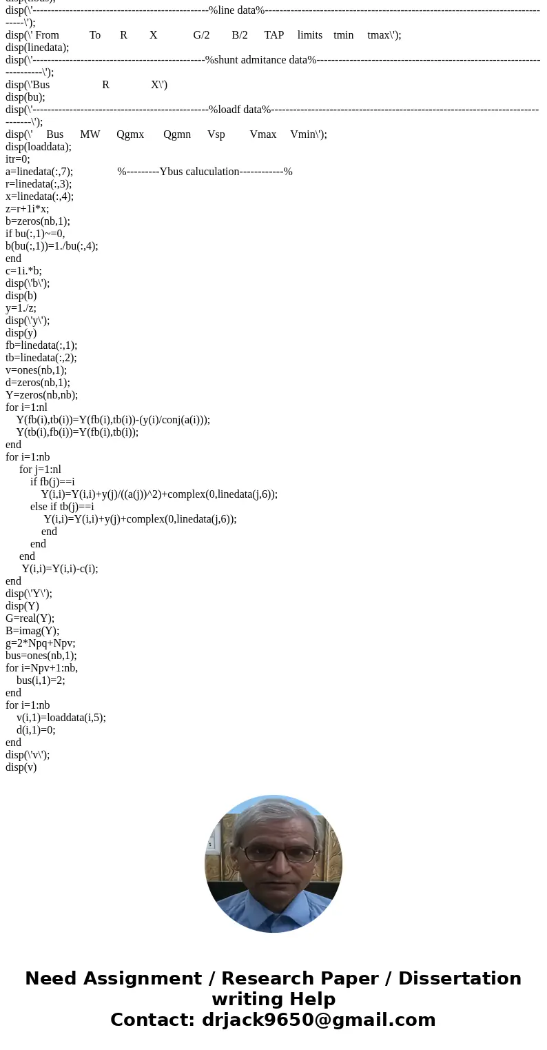  For the given system data, construct Y_bus matrix. Solve for unknown variables using the Gauss-Seidel or Newton-Raphson Power flow method. Solve until the tole