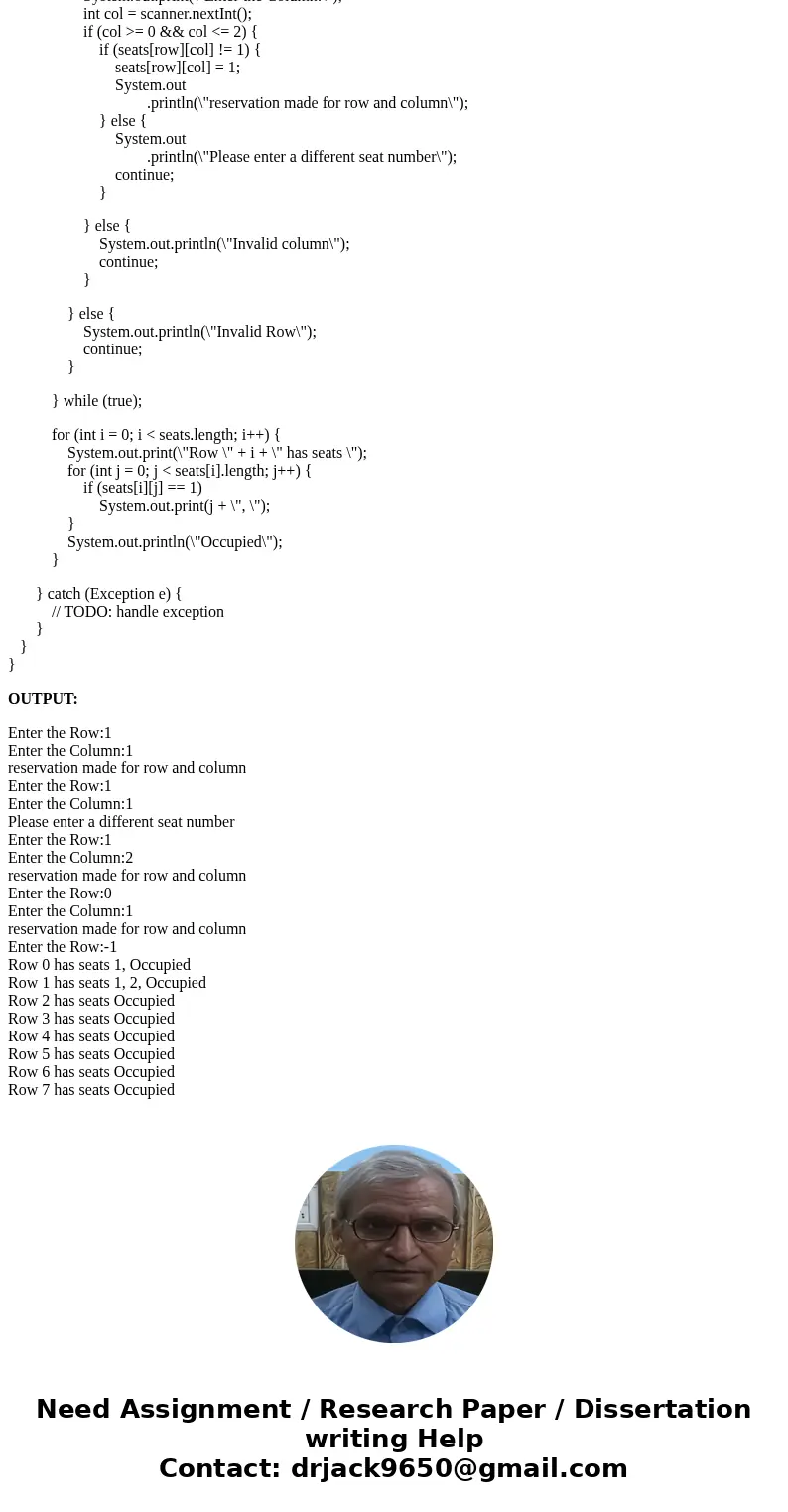 Introduction to Java Programming, Comprehensive Version (10th Edition) Methods And Arrays CharterAir wants to create a two dimension array to represent the seat
