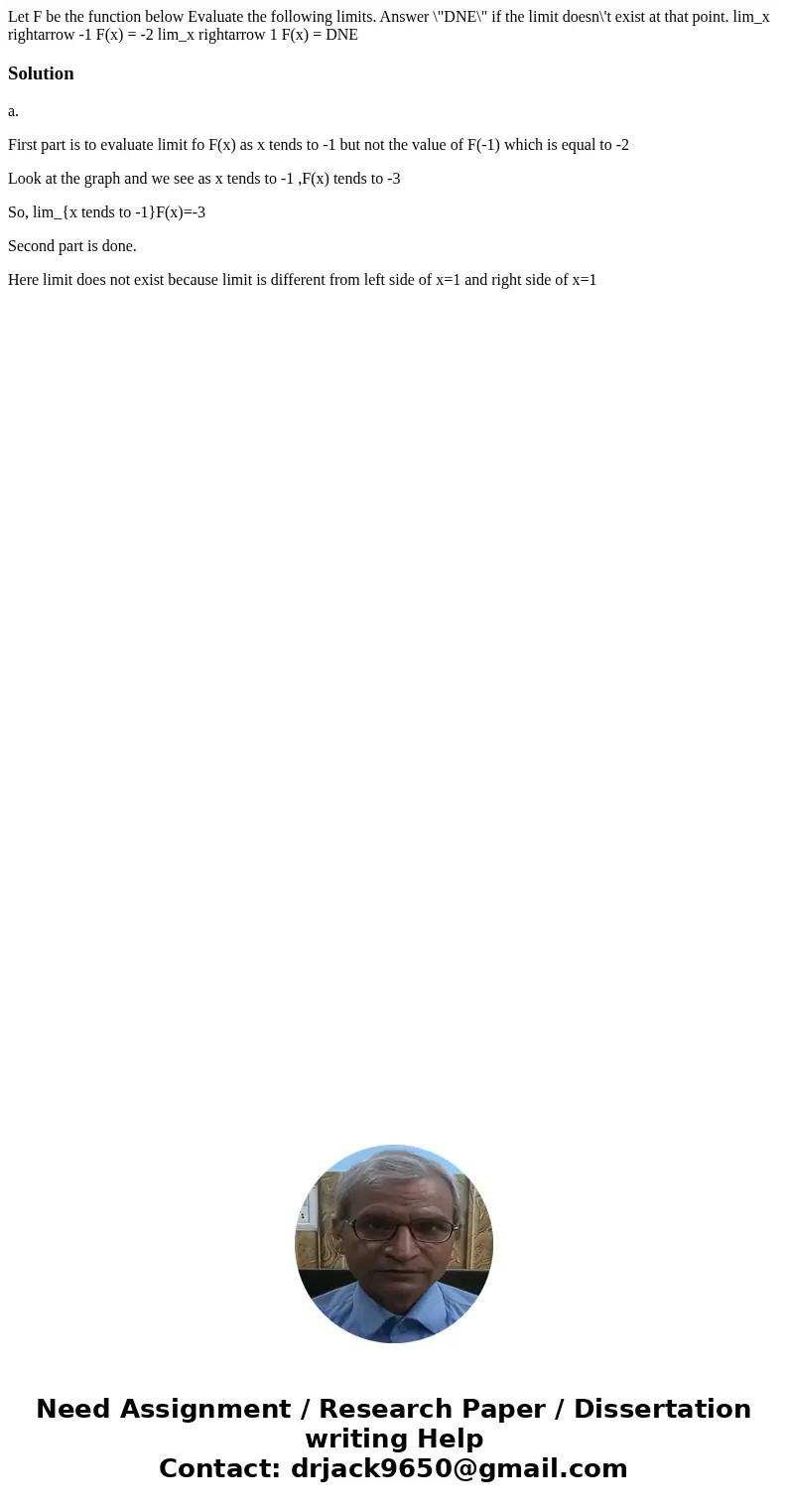 Let F be the function below Evaluate the following limits. Answer \  Let F be the function below Evaluate the following limits. Answer \