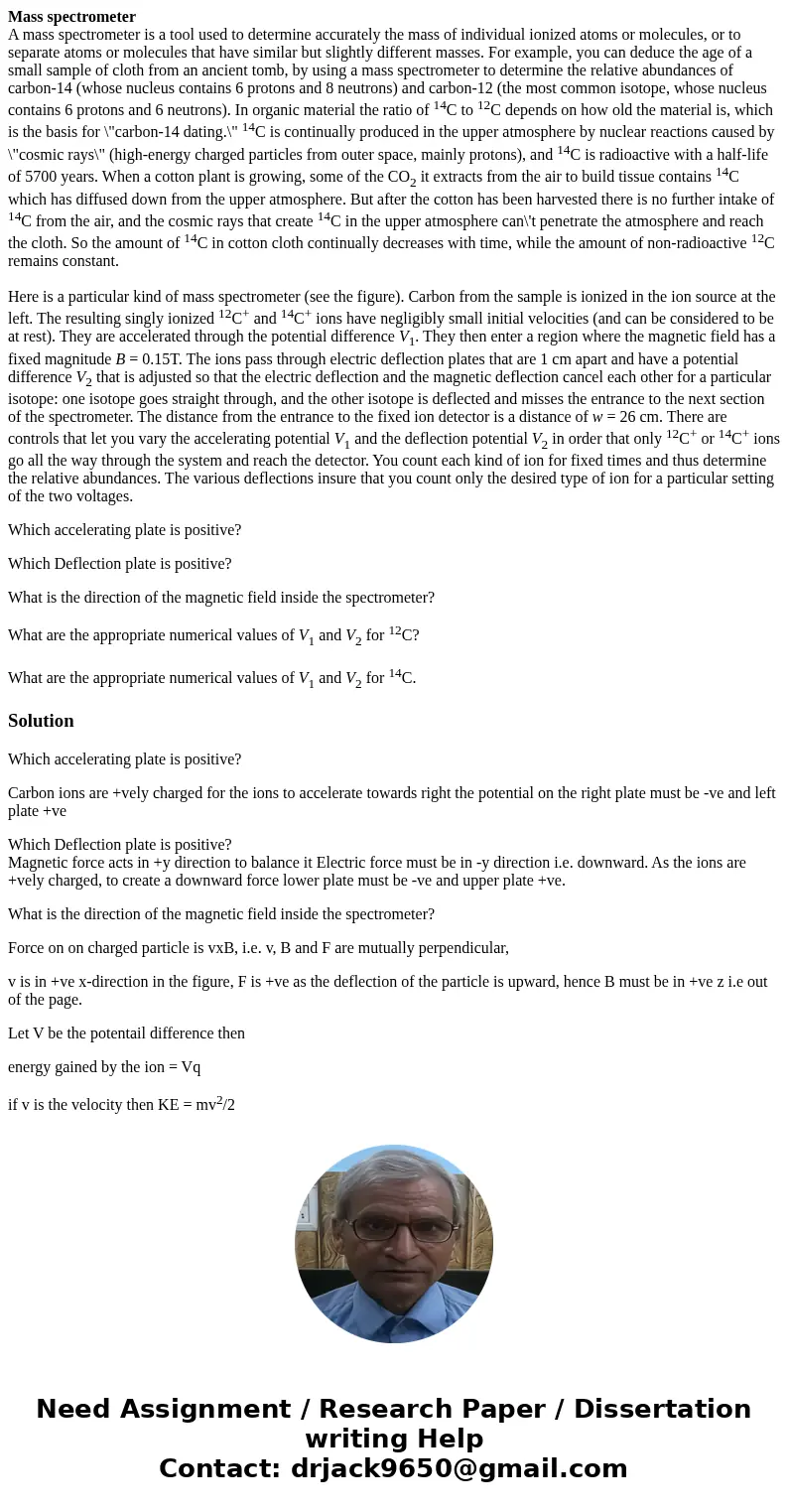 Mass spectrometer A mass spectrometer is a tool used to determine accurately the mass of individual ionized atoms or molecules, or to separate atoms or molecule Mass spectrometer A mass spectrometer is a tool used to determine accurately the mass of individual ionized atoms or molecules, or to separate atoms or molecule