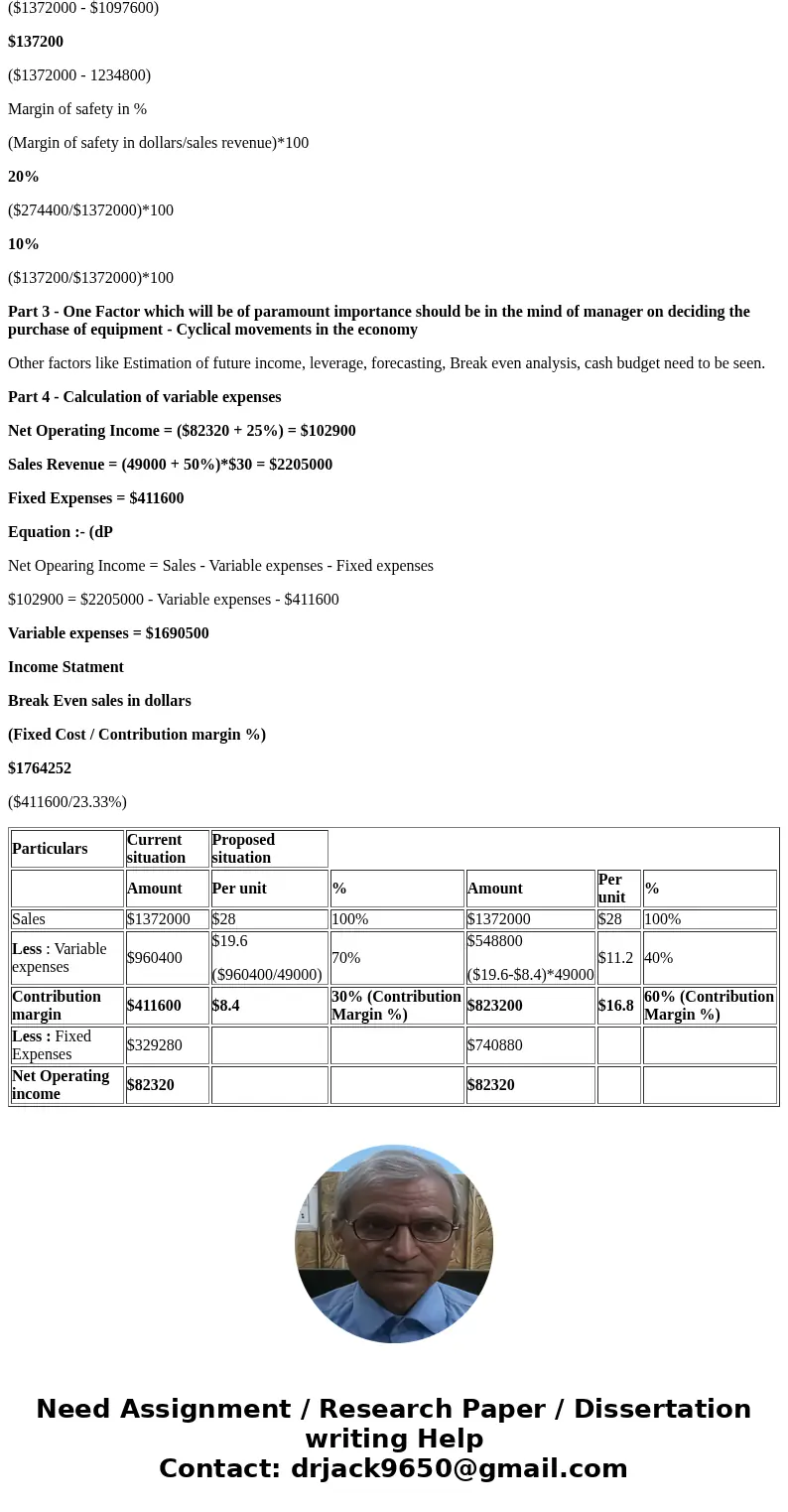  Morton Company\'s contribution format income statement for last month is given below: Sales (49,000 units $28 per unit) Variable expenses Contribution margin F