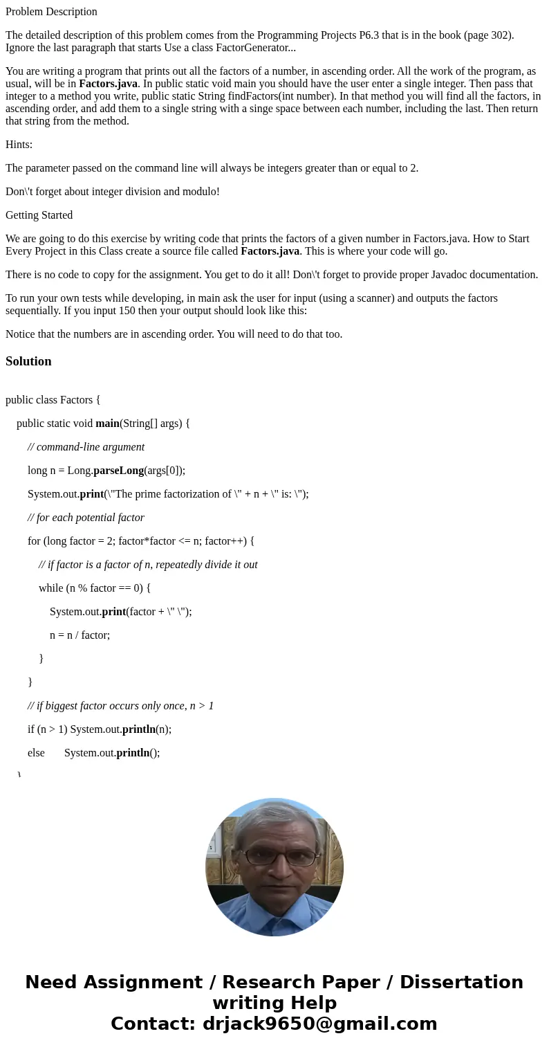 Problem Description The detailed description of this problem comes from the Programming Projects P6.3 that is in the book (page 302). Ignore the last paragraph 