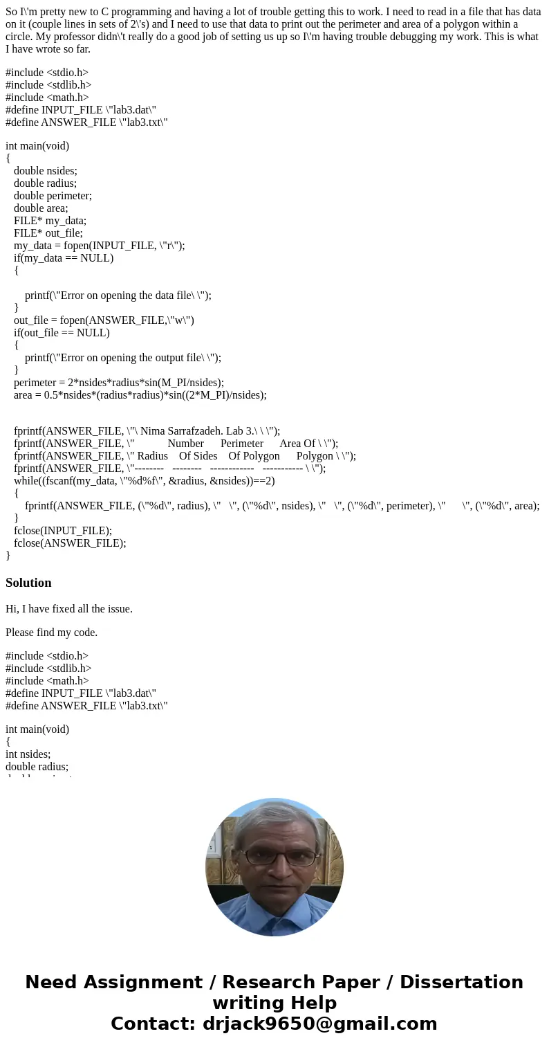 So I\'m pretty new to C programming and having a lot of trouble getting this to work. I need to read in a file that has data on it (couple lines in sets of 2\'s