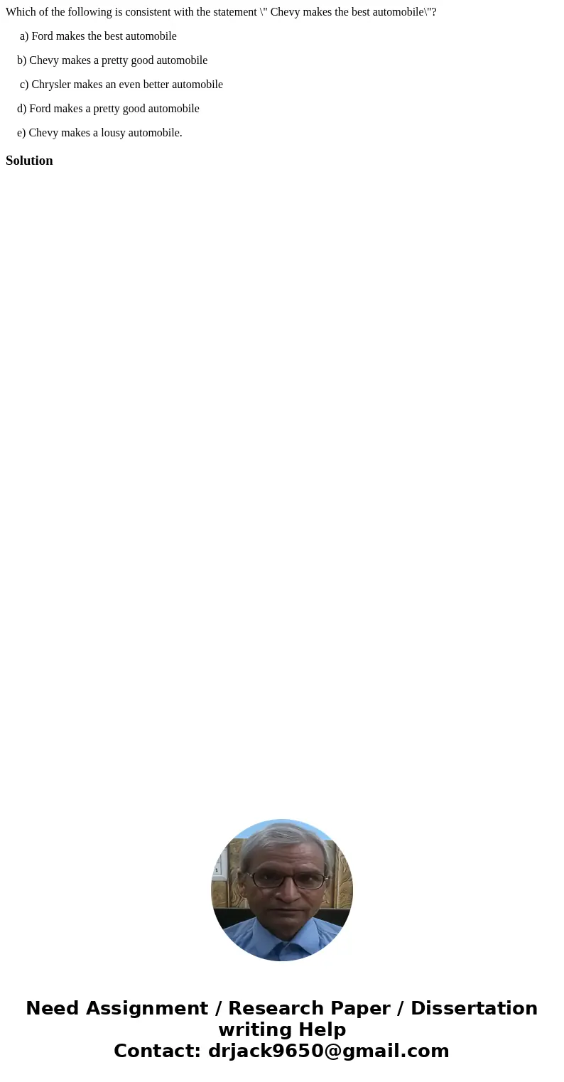 Which of the following is consistent with the statement \ Which of the following is consistent with the statement \