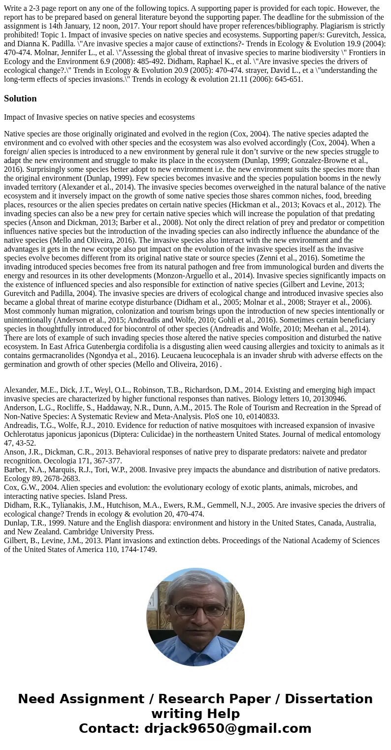 Write a 2-3 page report on any one of the following topics. A supporting paper is provided for each topic. However, the report has to be prepared based on gene  Write a 2-3 page report on any one of the following topics. A supporting paper is provided for each topic. However, the report has to be prepared based on gene