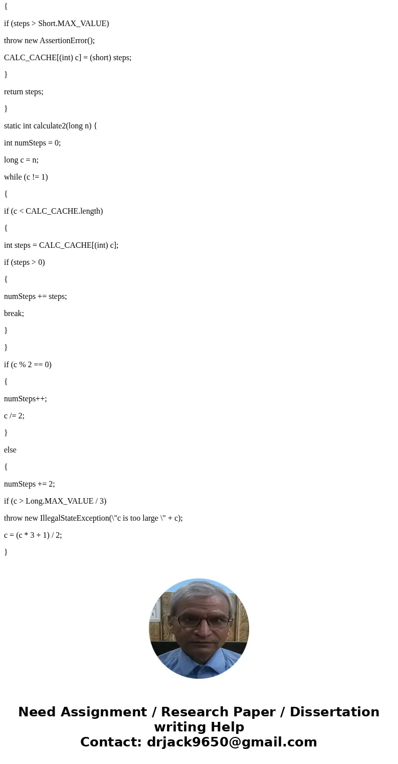 Write a Java program to solve the problem below. This program should use recursion to solve the problem. Test you program with the given test data for the probl