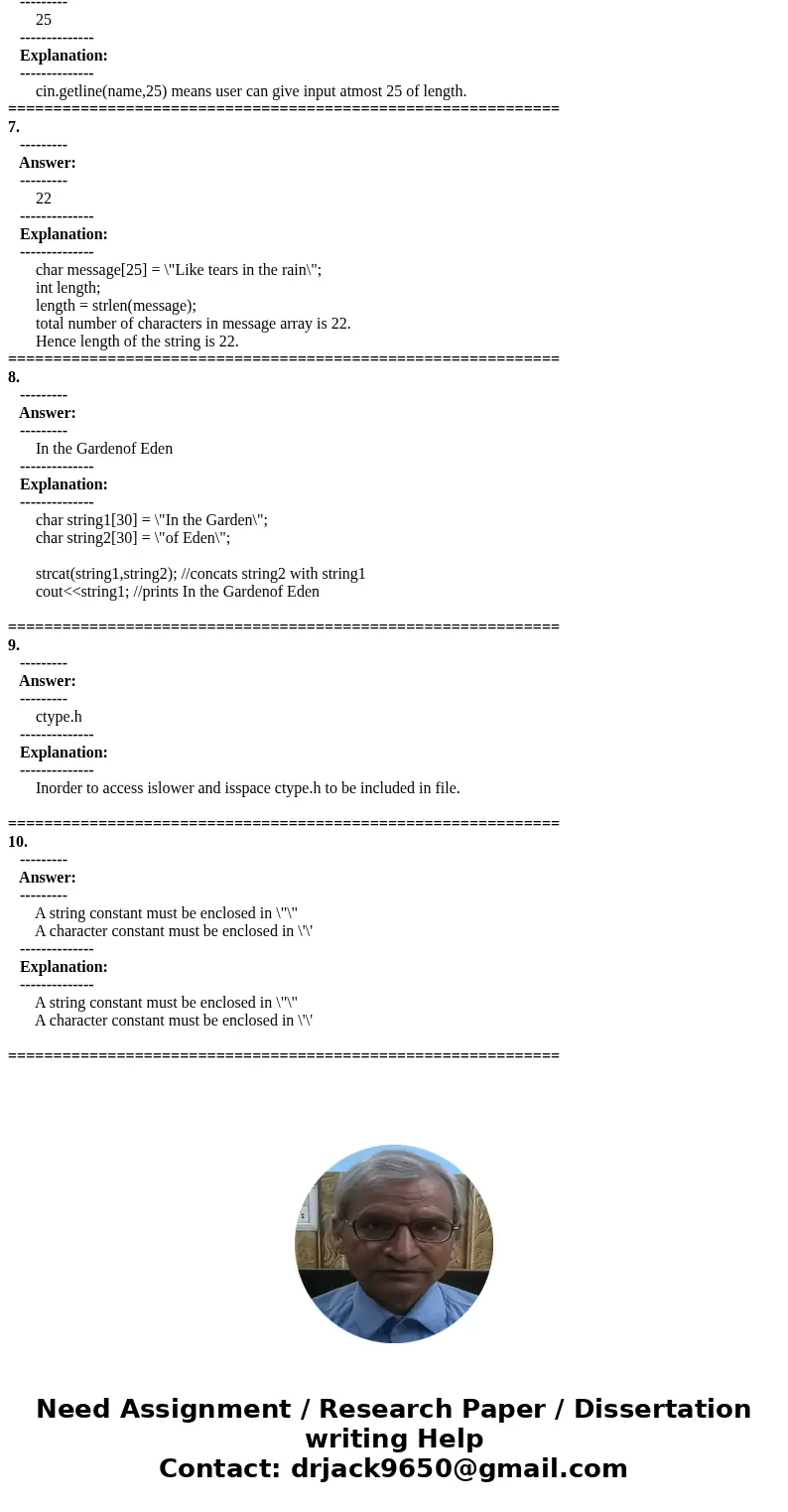 1. The code cout toupper (\'b\') causes a to be dis played on the screen 2. The data type returned by isalpha (\'g is Solution ================================  1. The code cout toupper (\'b\') causes a to be dis played on the screen 2. The data type returned by isalpha (\'g is Solution ================================