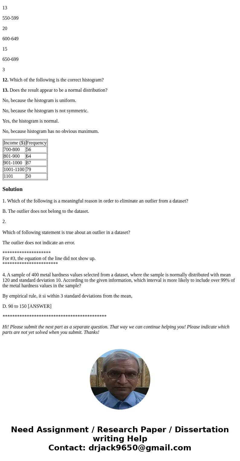 1. Which of the following is a meaningful reason in order to eliminate an outlier from a dataset? A. The outlier shows the variability of the dataset. B. The ou 1. Which of the following is a meaningful reason in order to eliminate an outlier from a dataset? A. The outlier shows the variability of the dataset. B. The ou