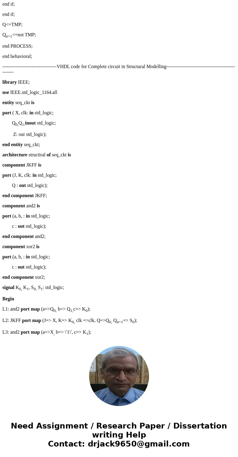 Based on the following schematic, Write the complete VHDL code set with COMPONENT keyword.SolutionWe can implement the above circuit with following components:  Based on the following schematic, Write the complete VHDL code set with COMPONENT keyword.SolutionWe can implement the above circuit with following components: