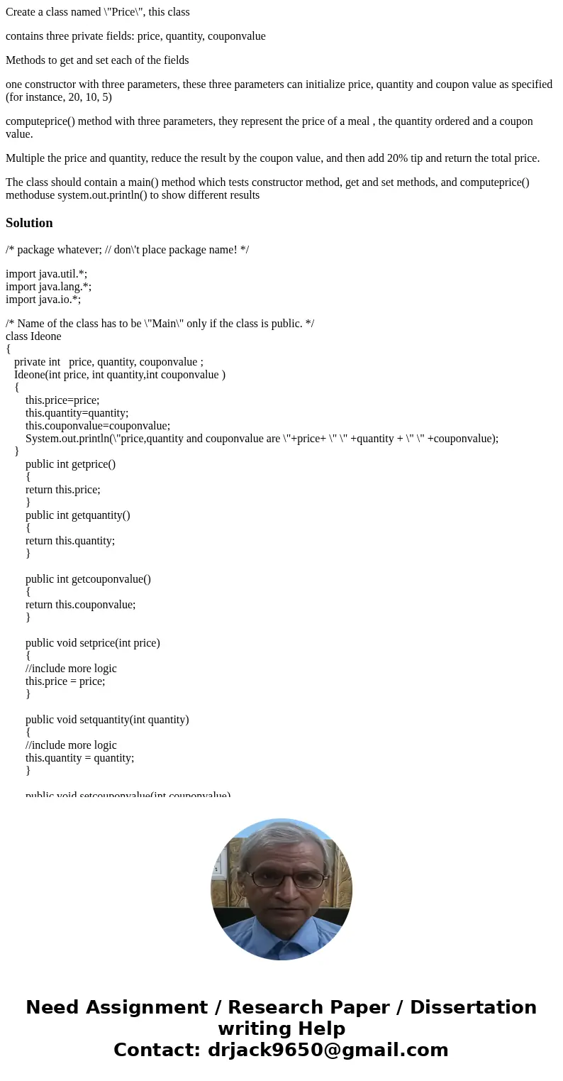 Create a class named \ Create a class named \